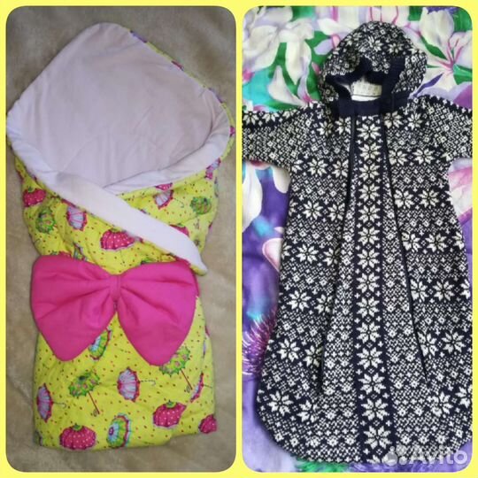 Конверт на выписку+вязаный конверт в подарок