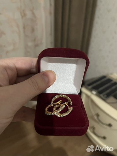 Серебрянные серьги и кольцо 925 с топазами