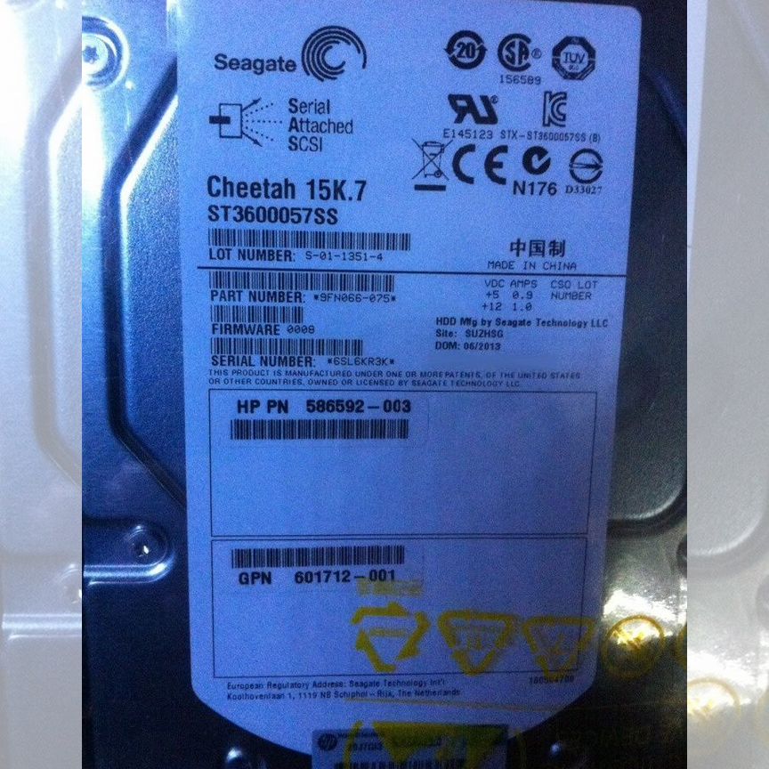 [ST3600057SS] Жесткий Диск Hp 600gb 6g 15k Sas Новые St3600057ss