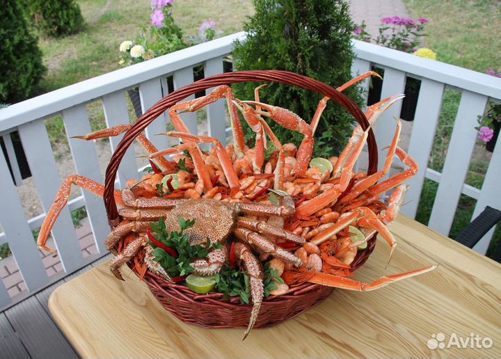 Съедобные букеты из морепродуктов и раков