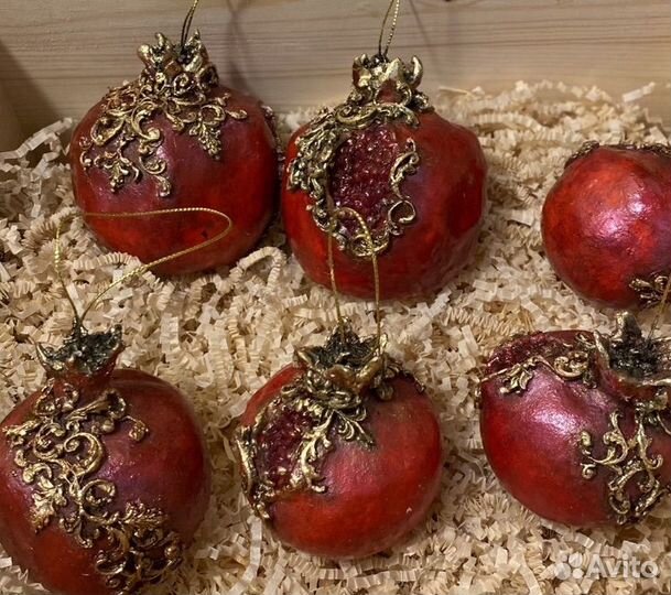 Елочные игрушки ручная работа-гранат