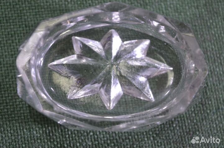 Солонка старинная миниатюрная. Пара 2 шт. Стекло