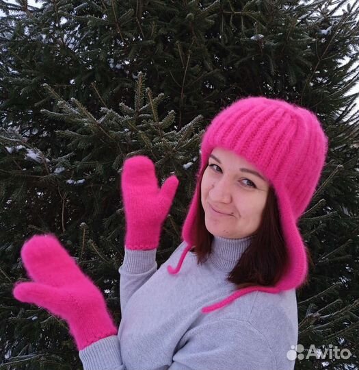 Шапка ушанка. Пух норки