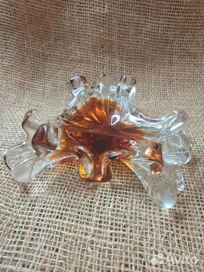 Пепельница цветное стекло СССР