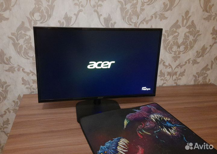 Монитор Acer(75герц) EK240YCbi черный + коврик