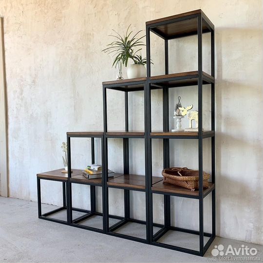 Стеллаж в стиле лофт на заказ