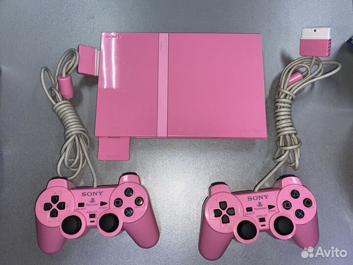 Playstation 2 Pink Limited + игры (Медиасалон)