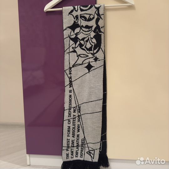 Шарф черно белый lunar depression 2021
