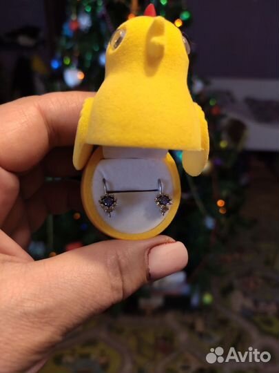 Серьги серебро детские