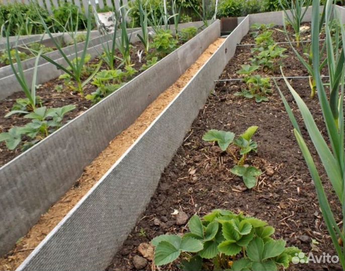 Грядки из шифера