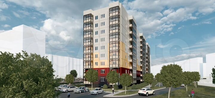 2-к. квартира, 54,4 м², 7/9 эт.
