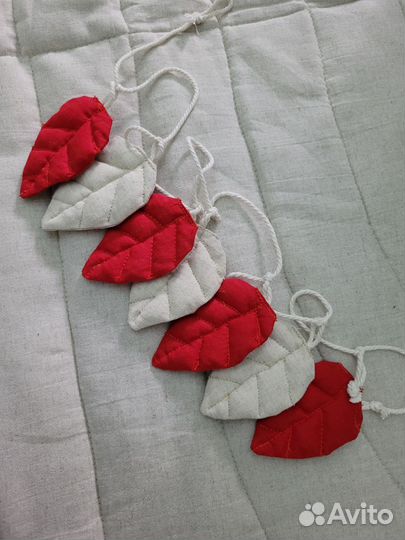 Гирлянда из ткани Листики