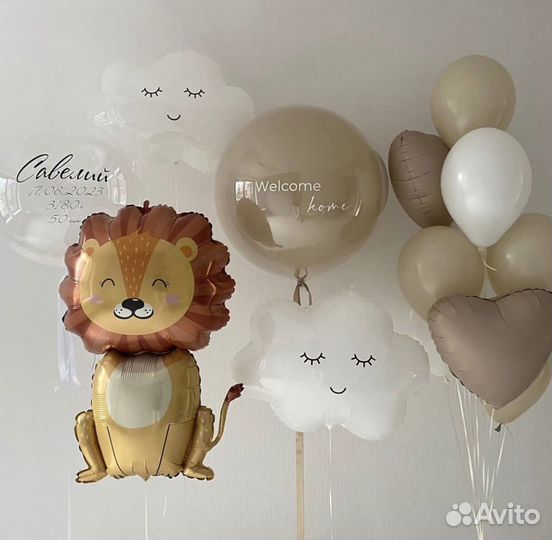 Воздушные шарики гелиевые шары на выписку