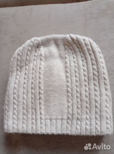 Теплая шапка двойная