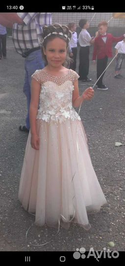 Платье на выпускной в пол со стразами