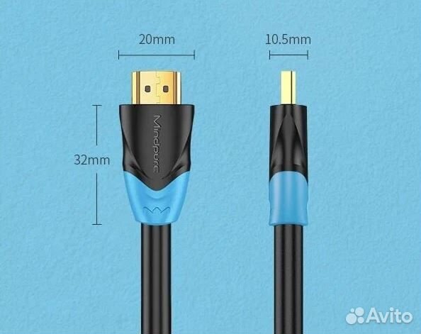 Кабель Mindpure hdmi (M) - hdmi (M) 2.0 HD001 5м