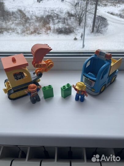 Lego duplo экскаватор и грузовик