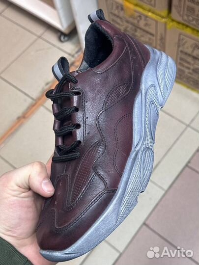 Мужские кожаные ботинки