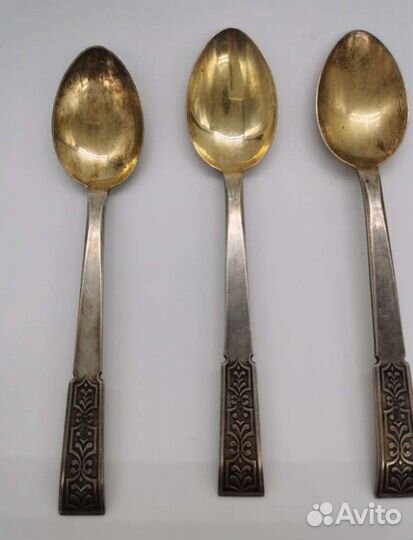 Набор чайных ложек из серебра 875 пробы СССР