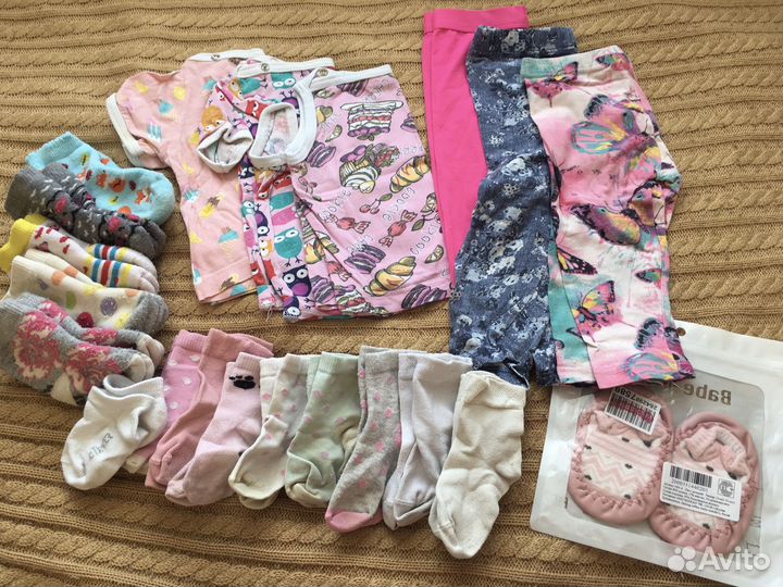 Вещи для девочки пакетом от 0 до 2 лет