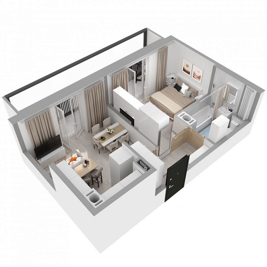 1-к. квартира, 41,8 м², 13/27 эт.