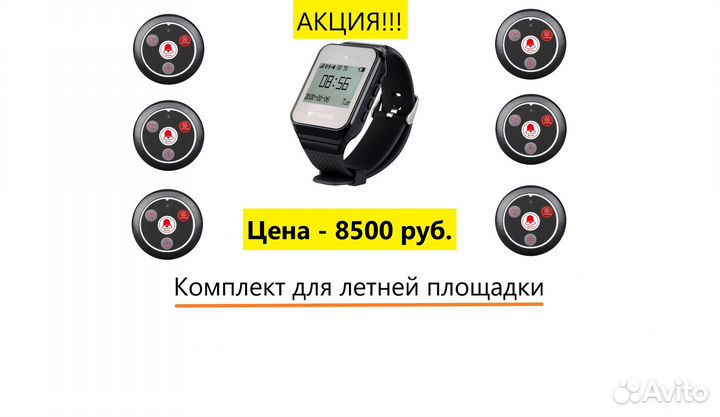 Кнопки вызова для веранды + часы