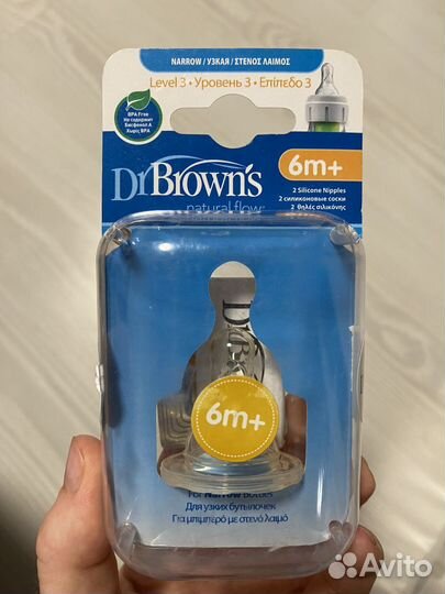 Соска на бутылку dr.browns 6+