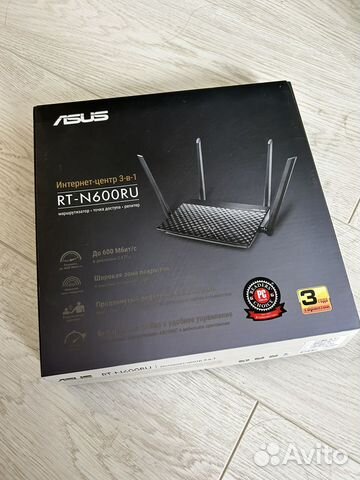 Wi-Fi роутер asus RT-N19, N600, черный купить в Москве | Электроника ...