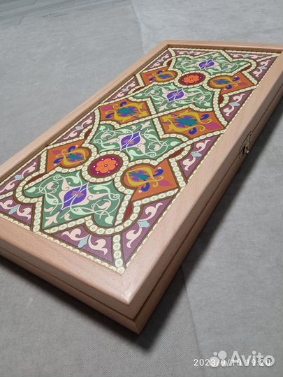 Нарды печать Восточные, бук, средние