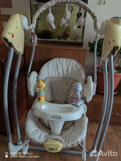 Детские электронные качели graco 2 в 1