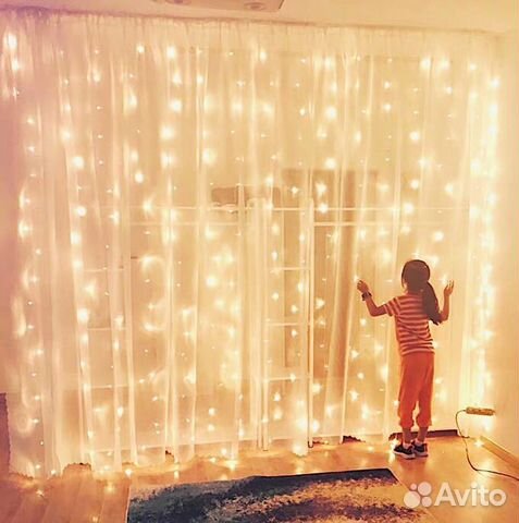 Гирлянда новогодняя штора