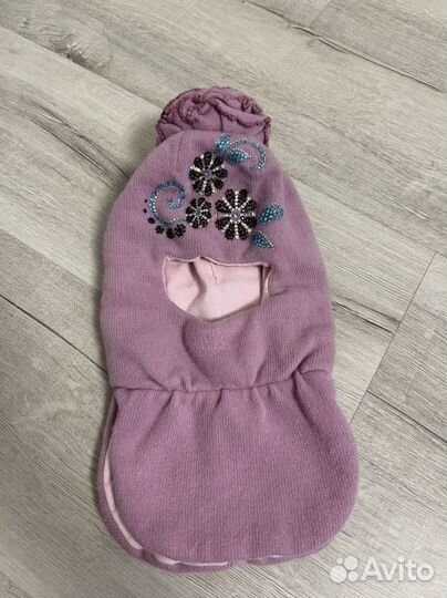 Шапка шлем зимняя для девочки