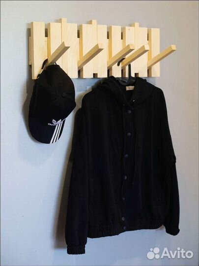 Вешалка настенная из дерева 4, 8 крючков