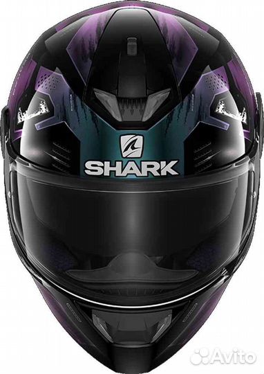 Шлем shark skwal 2 venger Black/Purple