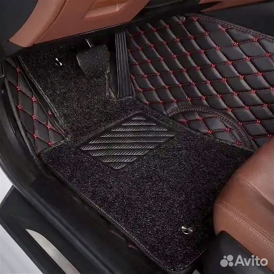 3D кожаные коврики с бортиками