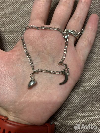 Парные браслеты с магнитным сердцем новые