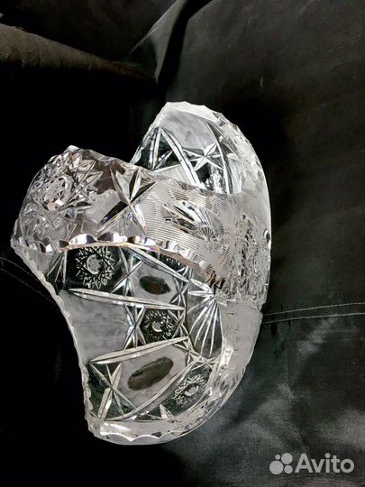 Хрустальная ваза-конфетница гдр