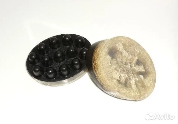 Массажное мыло-скраб ручной работы с кофе и люфой