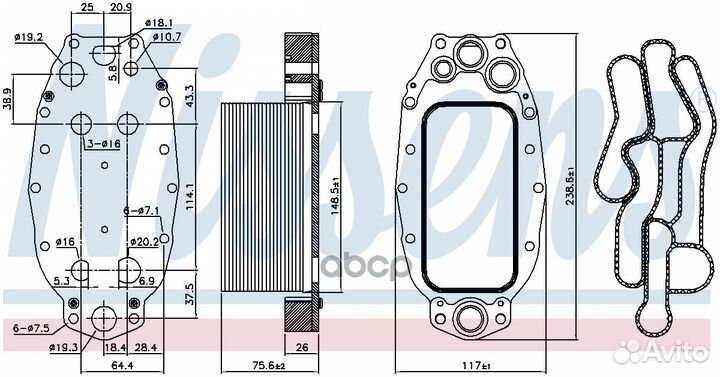 Радиатор масляный Citroen C5/C6 3.0HDi 05 91118