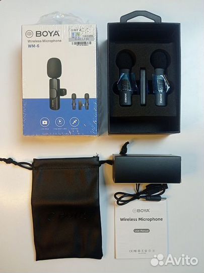 Беспроводной петличный микрофон boya