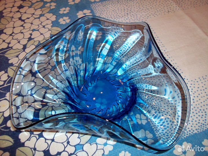 Купоросная фруктовница конфетница Чехословакия