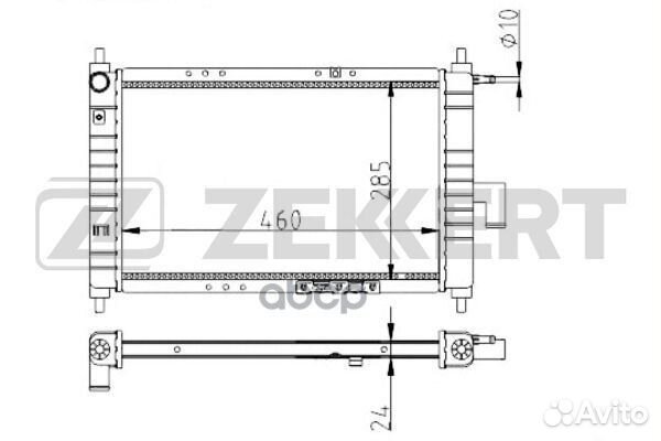 Радиатор охл. дв. Daewoo Matiz (M100 M150) 01