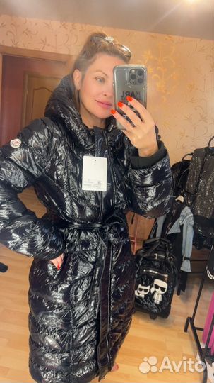 Пальто Пуховик moncler женский длинный