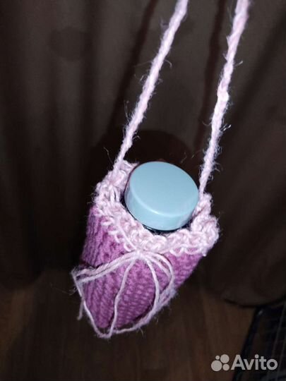 Чехол вязаный + стеклянная бутылочка