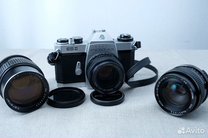 Пленочная камера Asahi Pentax ES II + объективы