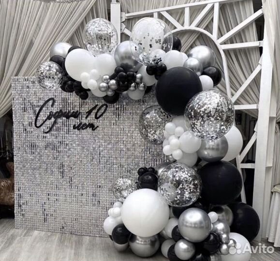 Фотозона из пайеток премиум класса