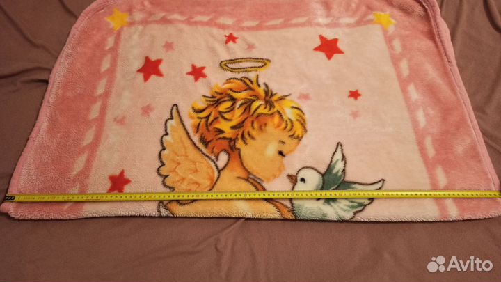 Детский пледик с Ангелочком +подушка в подарок