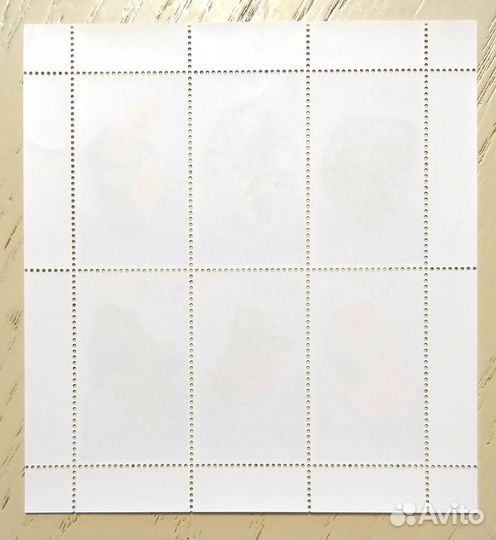 Малый лист марок Тува Минералы новые клей