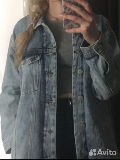 Джинсовая куртка оверсайз