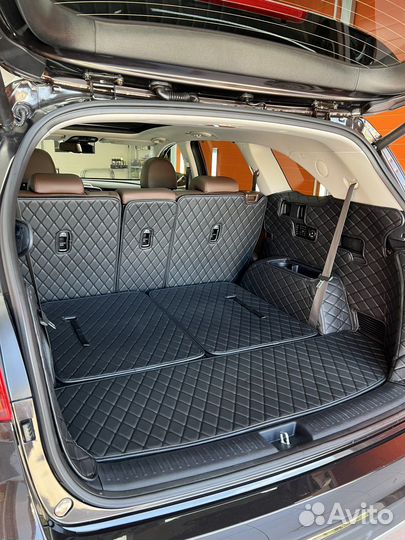 3D Ковры в багажник из экокожи класса Люкс
